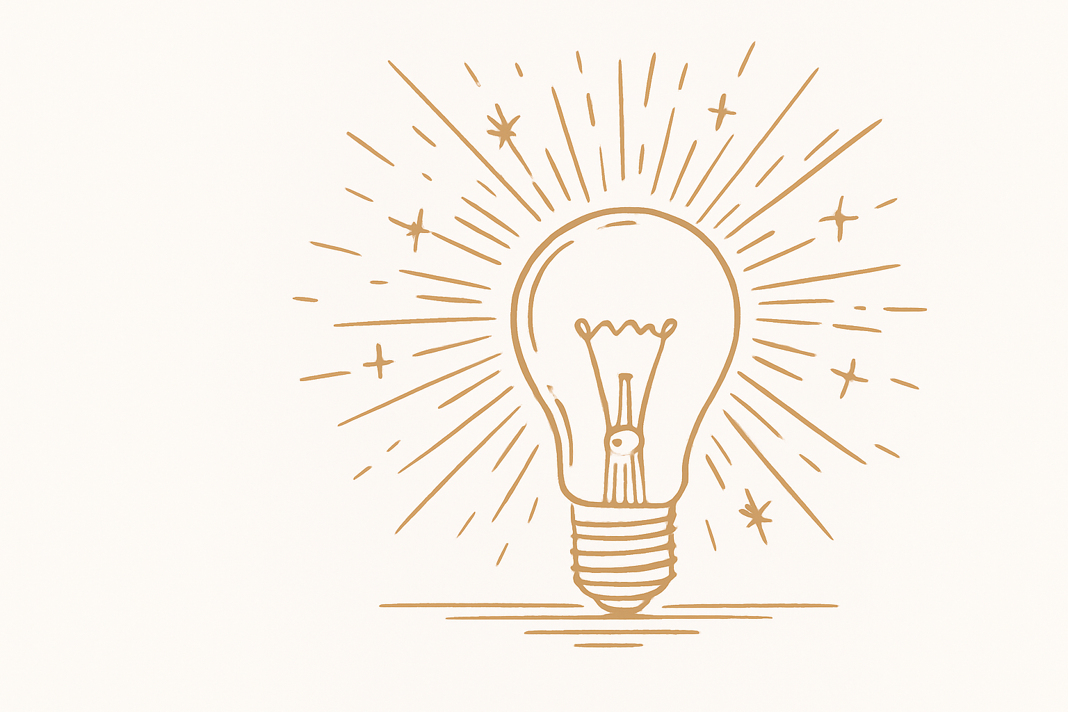 Creative spark lightbulb illustration